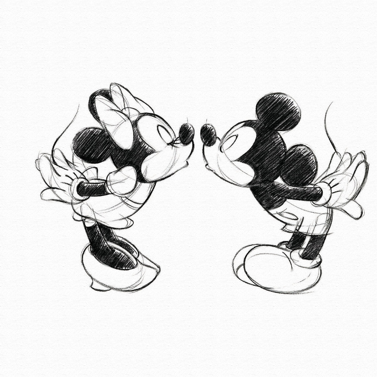 ミッキーマウスのIKEBANA 20×20×2.7cm 一輪挿し 花瓶 ミニーマウス モノクロ IKE-DSNY-2106-04