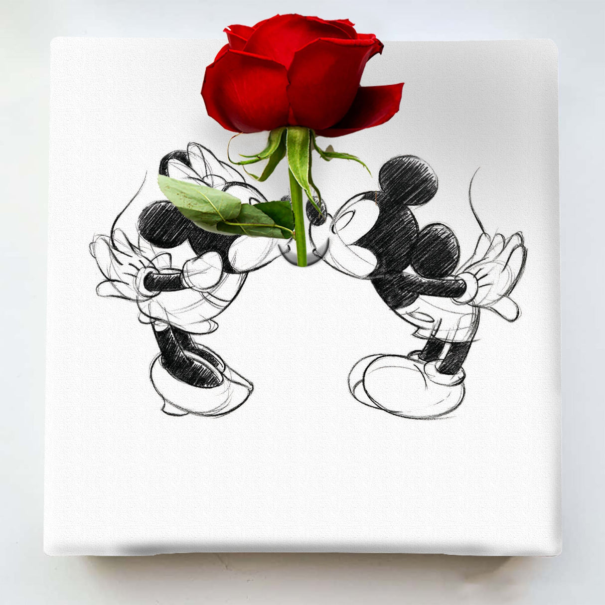 ミッキーマウスのIKEBANA 20×20×2.7cm 一輪挿し 花瓶 ミニーマウス モノクロ IKE-DSNY-2106-04