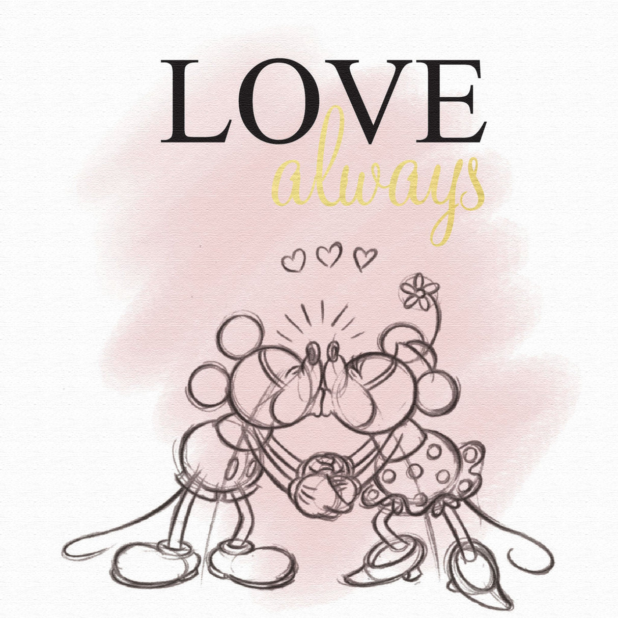 ミッキーマウスのIKEBANA 20×20×2.7cm 一輪挿し 花瓶 ミニーマウス カップル IKE-DSNY-2106-07