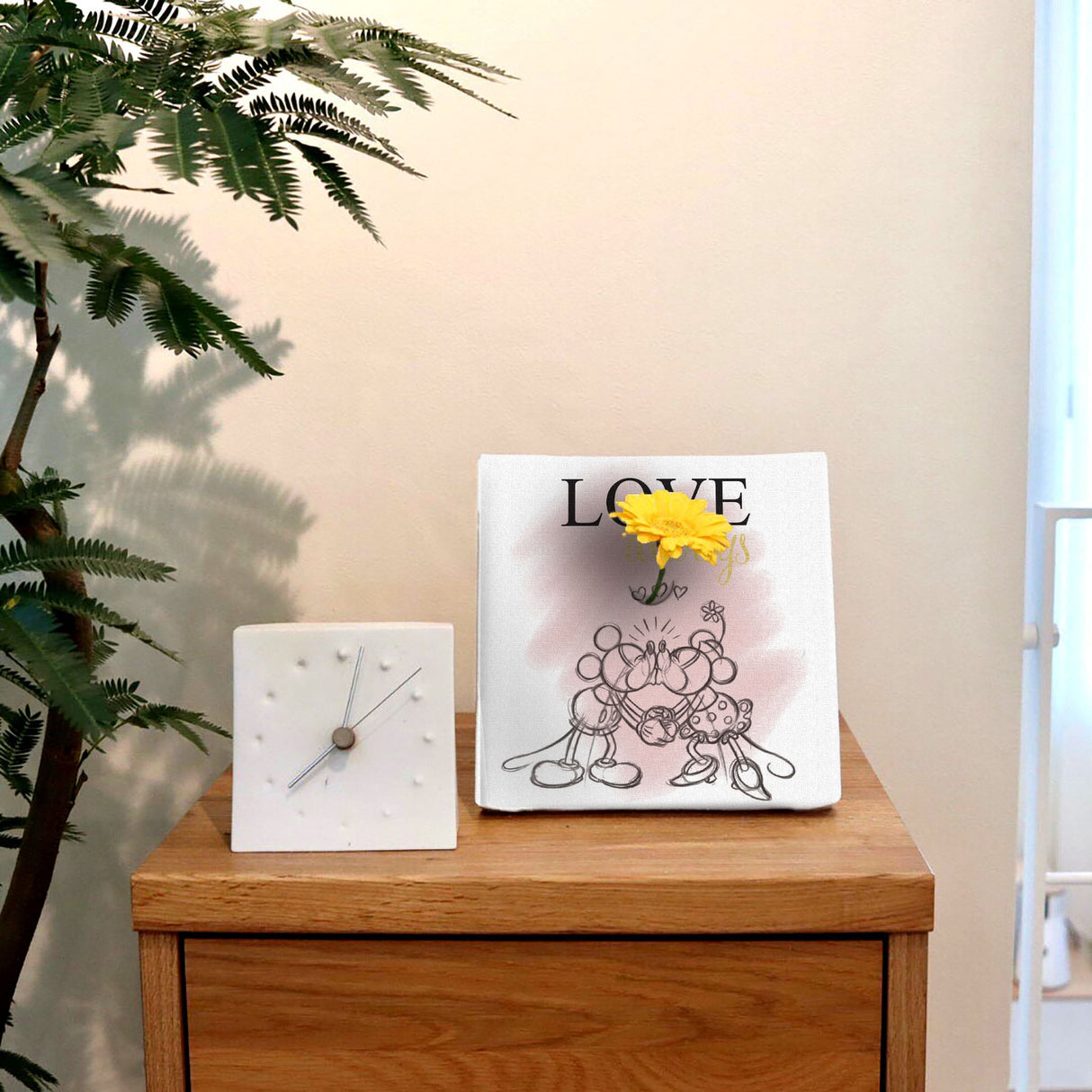 ミッキーマウスのIKEBANA 20×20×2.7cm 一輪挿し 花瓶 ミニーマウス カップル IKE-DSNY-2106-07