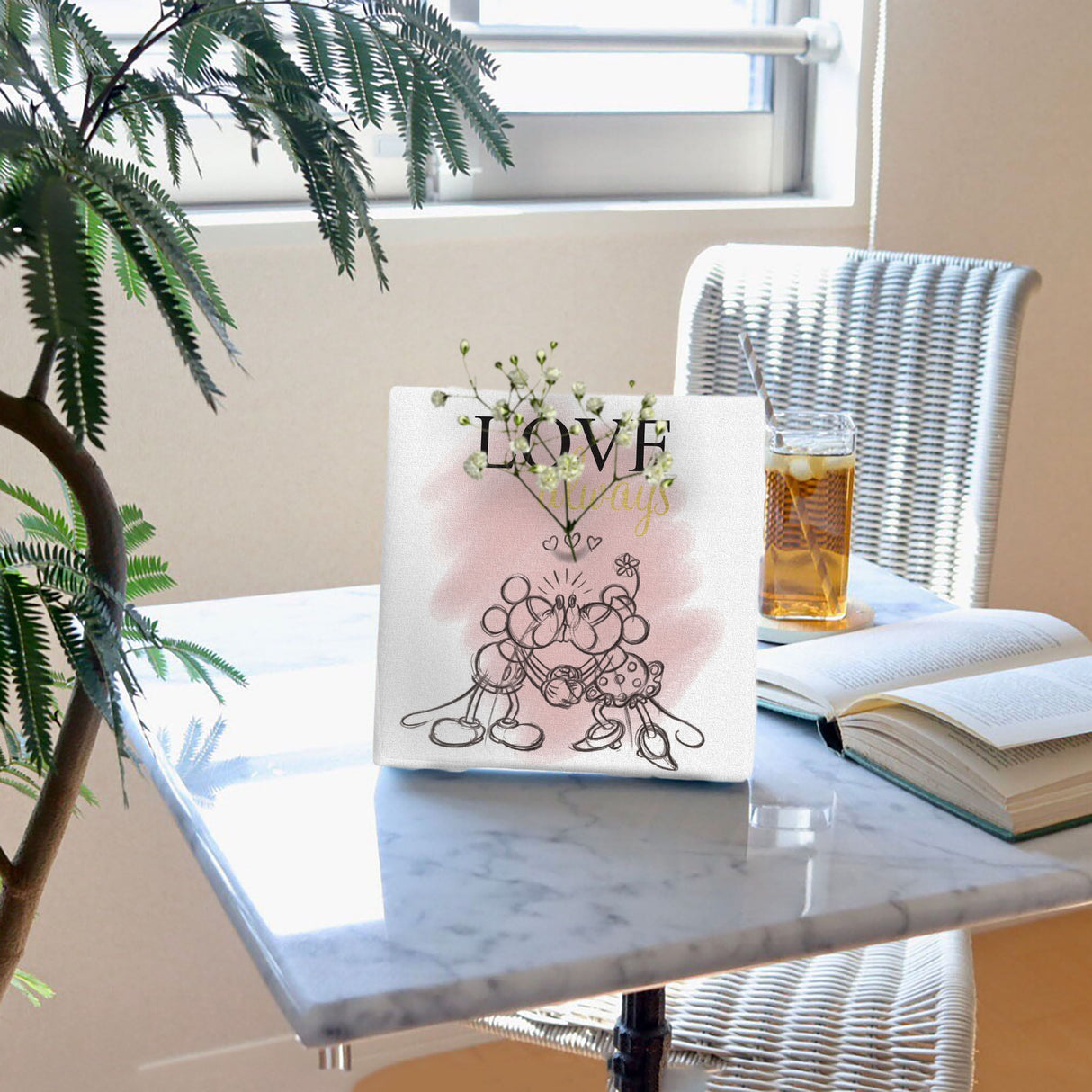 ミッキーマウスのIKEBANA 20×20×2.7cm 一輪挿し 花瓶 ミニーマウス カップル IKE-DSNY-2106-07