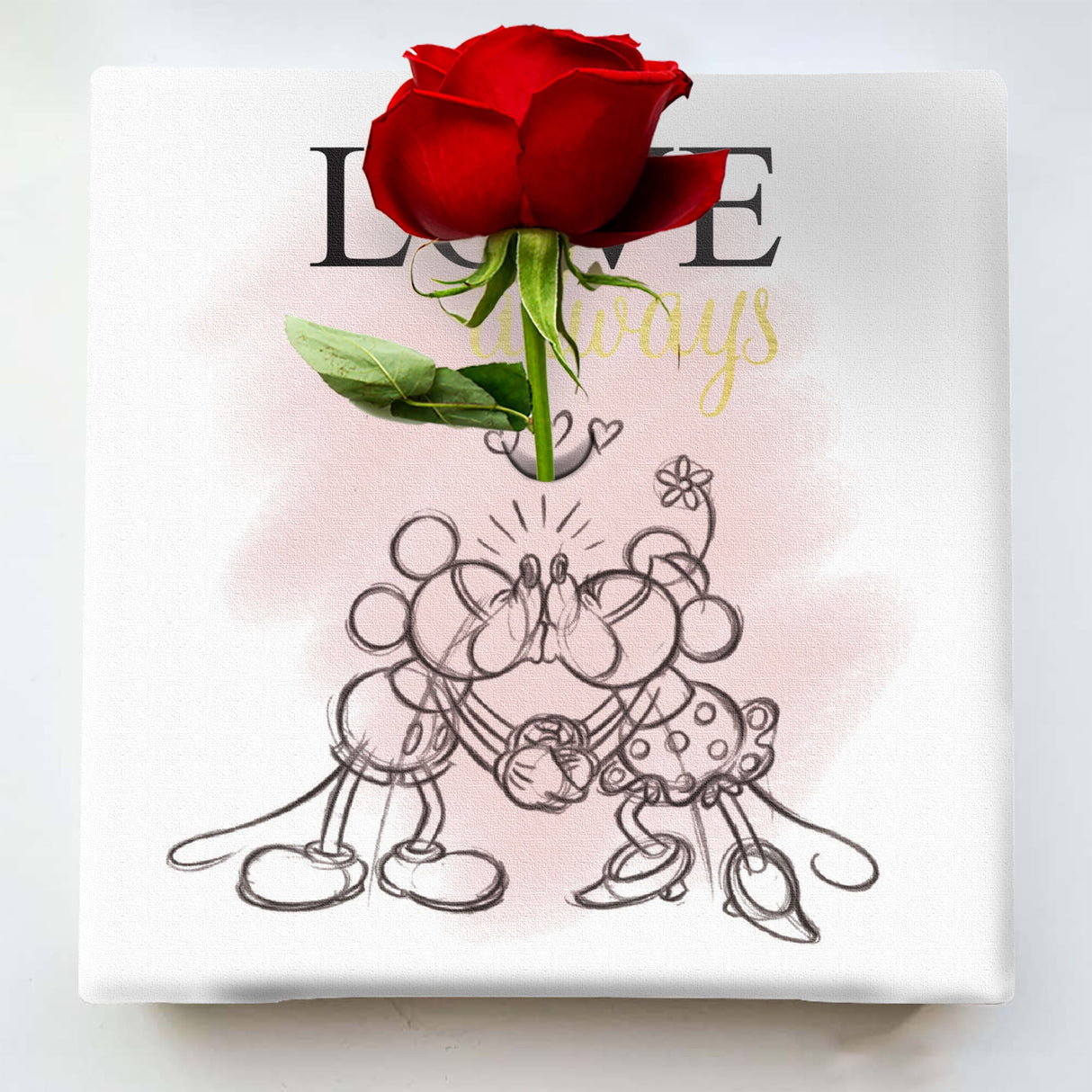 ミッキーマウスのIKEBANA 20×20×2.7cm 一輪挿し 花瓶 ミニーマウス カップル IKE-DSNY-2106-07