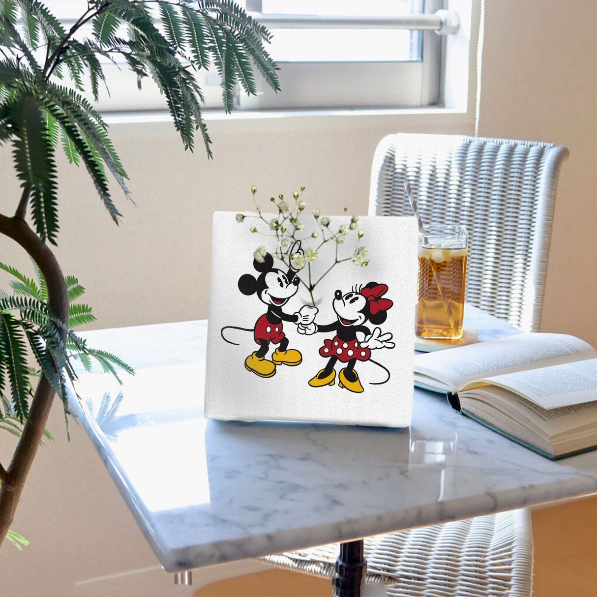 ミッキーマウスのIKEBANA 20×20×2.7cm 一輪挿し 花瓶 ミニーマウス カップル IKE-DSNY-2106-09