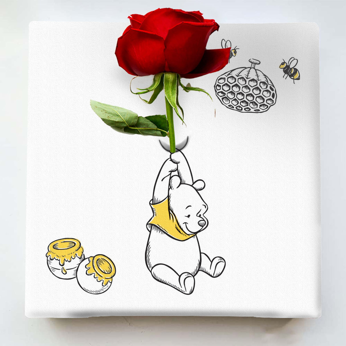 くまのプーさんのIKEBANA 20×20×2.7cm 一輪挿し 花瓶 プー シンプル IKE-DSNY-2106-11