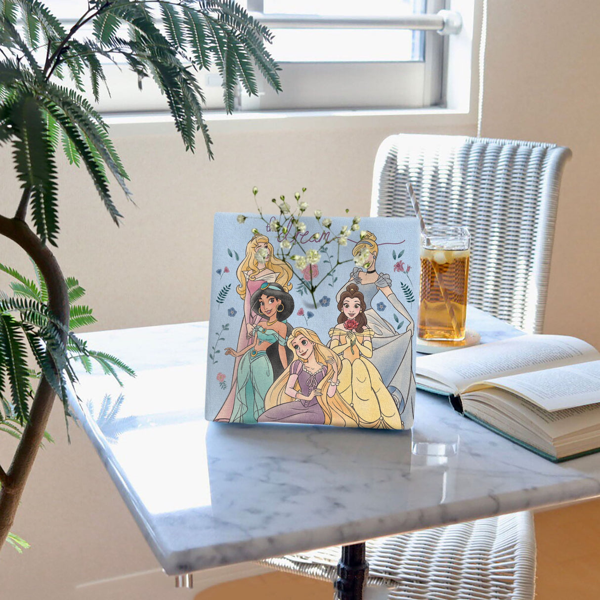 ディズニープリンセスのIKEBANA 20×20×2.7cm 一輪挿し 花瓶 ラプンツェル シンデレラ IKE-DSNY-2106-12