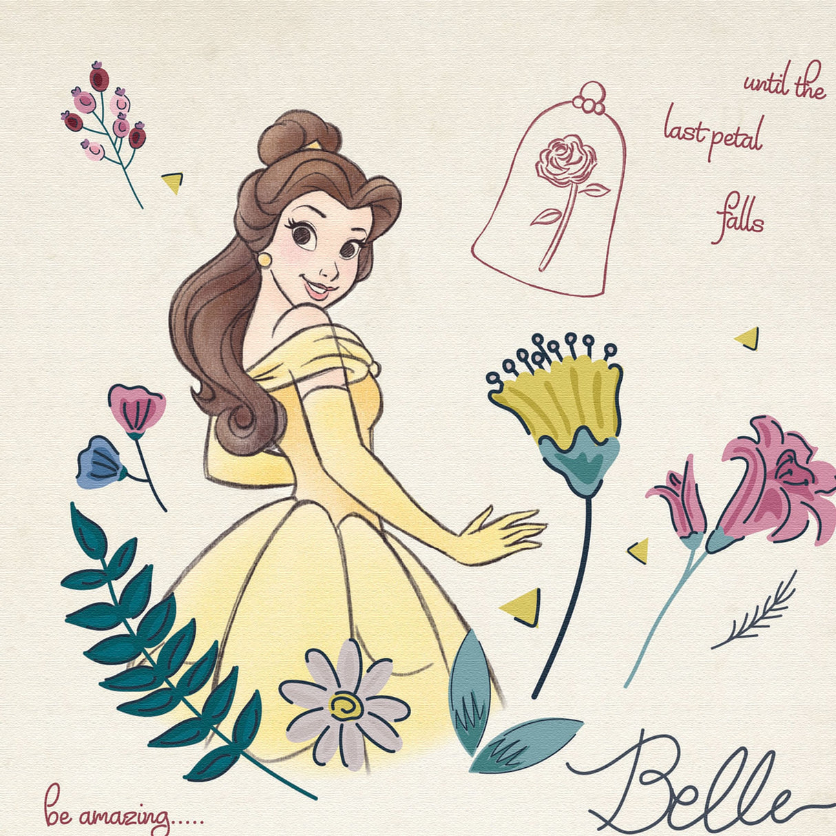 ベルのIKEBANA 20×20×2.7cm 一輪挿し 花瓶 ディズニープリンセス 美女と野獣 IKE-DSNY-2106-14