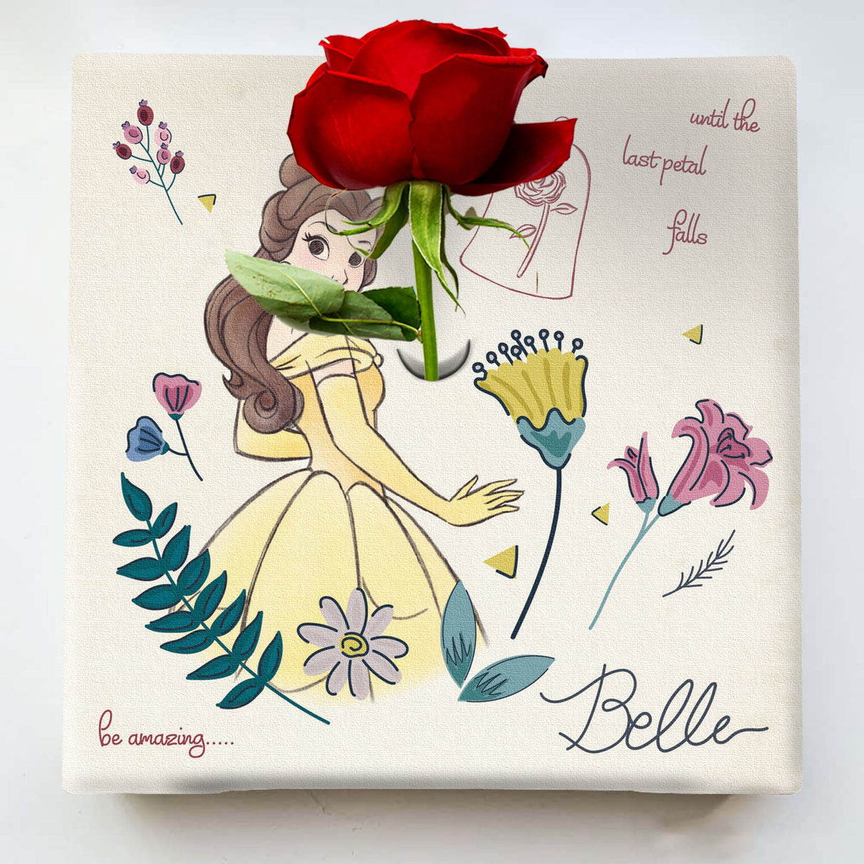 ベルのIKEBANA 20×20×2.7cm 一輪挿し 花瓶 ディズニープリンセス 美女と野獣 IKE-DSNY-2106-14