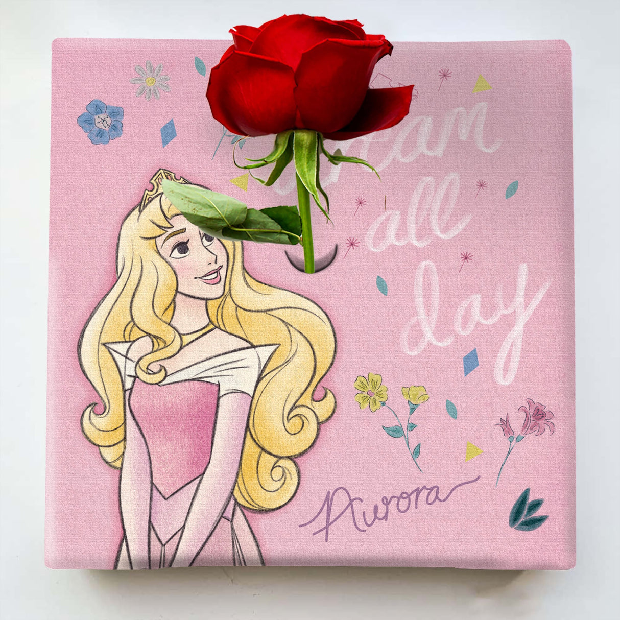 オーロラ姫のIKEBANA 20×20×2.7cm 一輪挿し 花瓶 ディズニープリンセス 眠れる森の美女 IKE-DSNY-2106-16