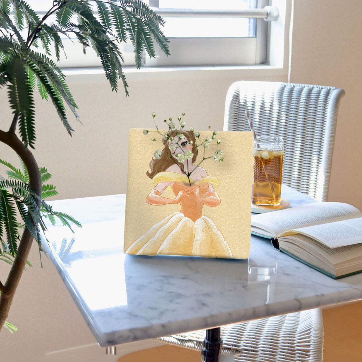 ベルのIKEBANA 20×20×2.7cm 一輪挿し 花瓶 ディズニープリンセス 美女と野獣 IKE-DSNY-2106-24