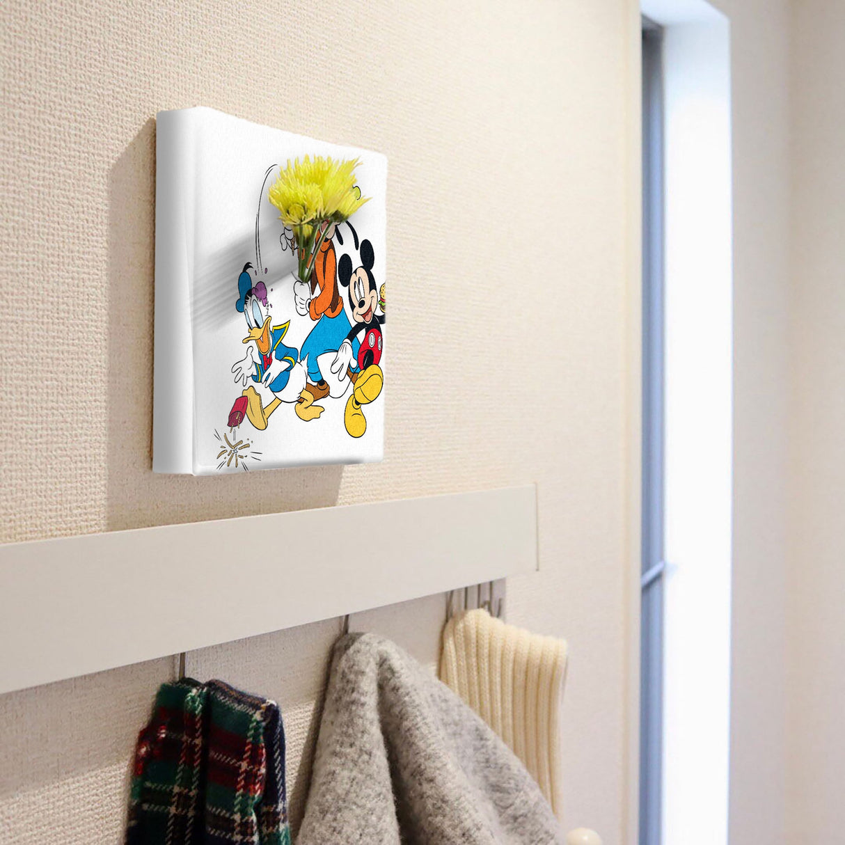 ミッキーマウスのIKEBANA 20×20×2.7cm 一輪挿し 花瓶 ディズニー ドナルドダック IKE-DSNY-2212-011