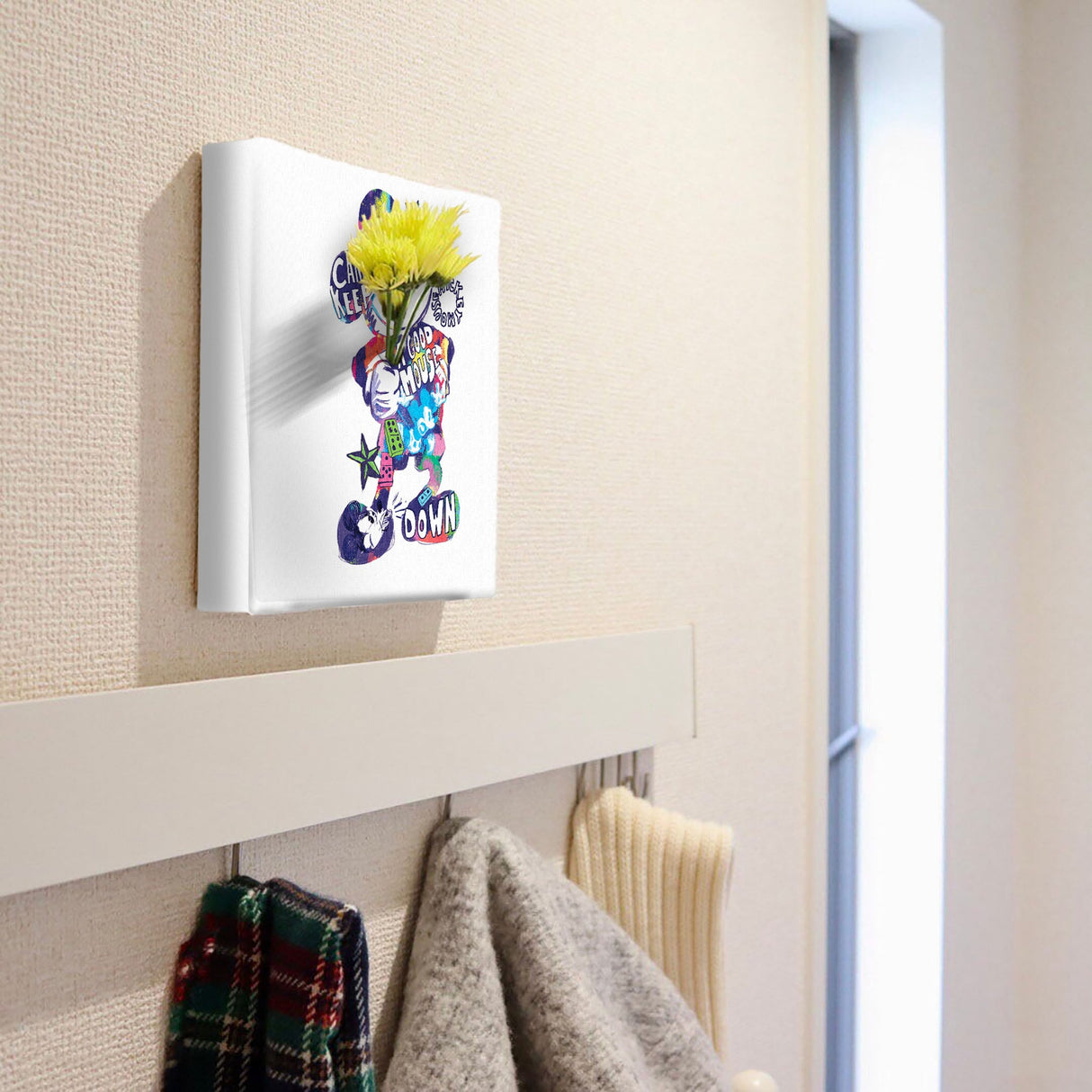 ミッキーマウスのIKEBANA 20×20×2.7cm 一輪挿し 花瓶 ディズニー IKE-DSNY-2212-014