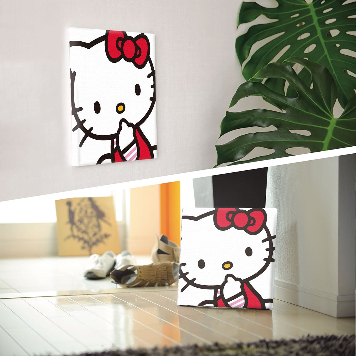 キティちゃんのファブリックパネル インテリア アート 雑貨 kty-0002