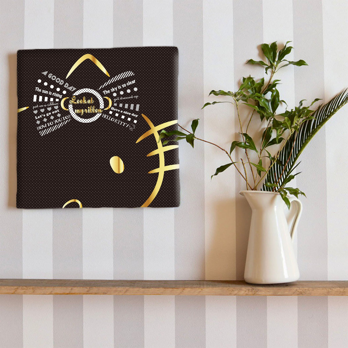 キティちゃんのファブリックパネル インテリア アート 雑貨 kty-0007