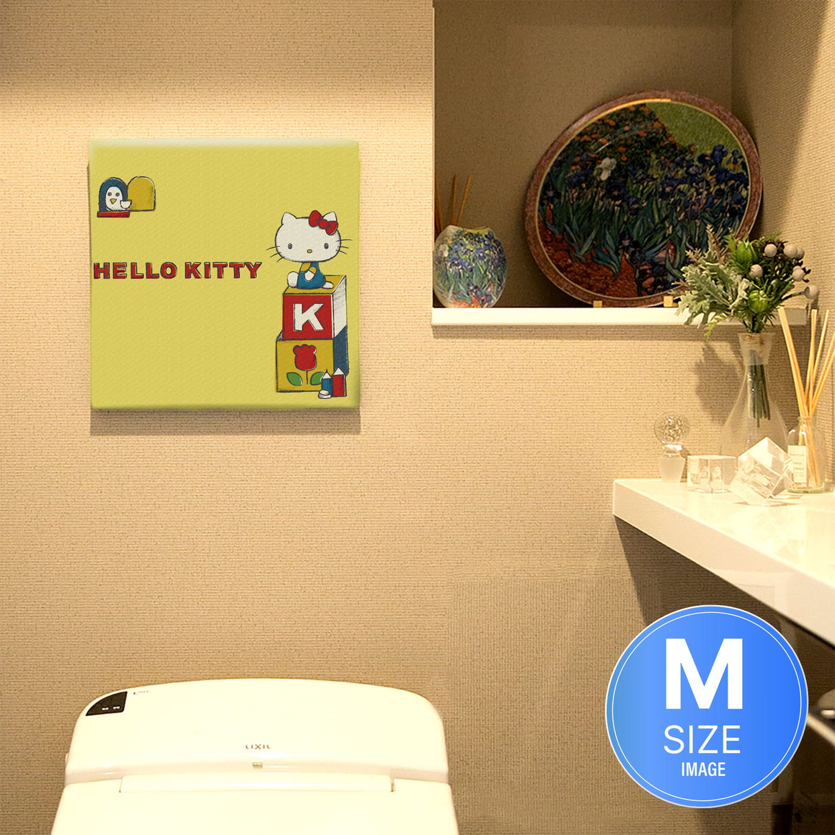 キティちゃんのアートパネル インテリア アート 雑貨 kty-0008