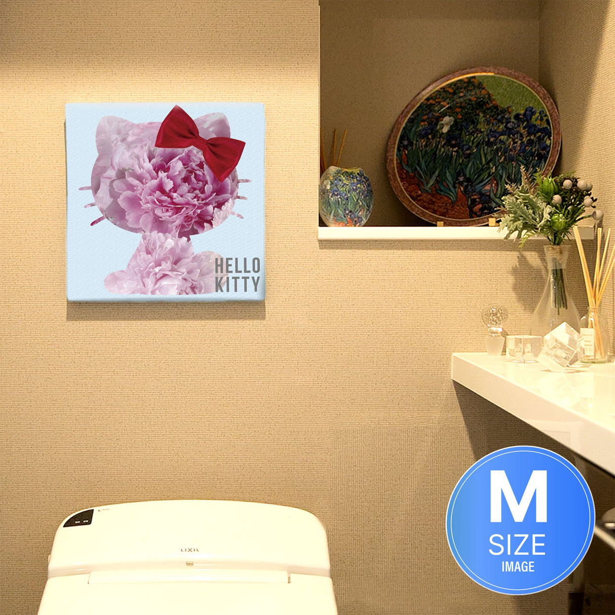 キティちゃんの壁掛けインテリア インテリア アート 雑貨 kty-0009