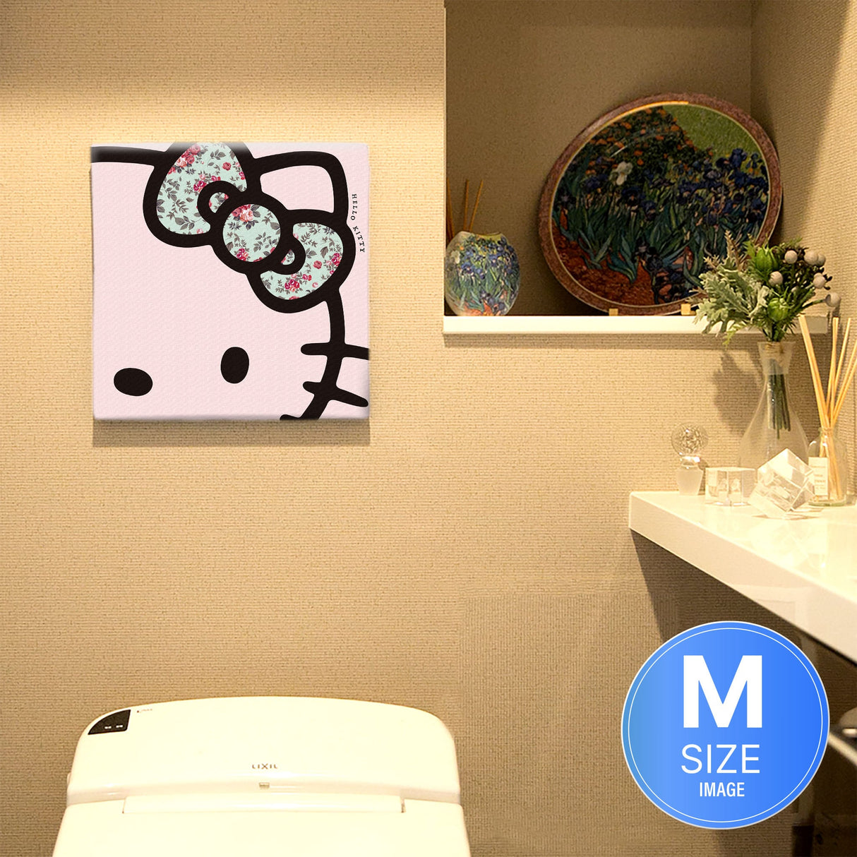 キティちゃんのファブリックパネル インテリア アート 雑貨 kty-0012