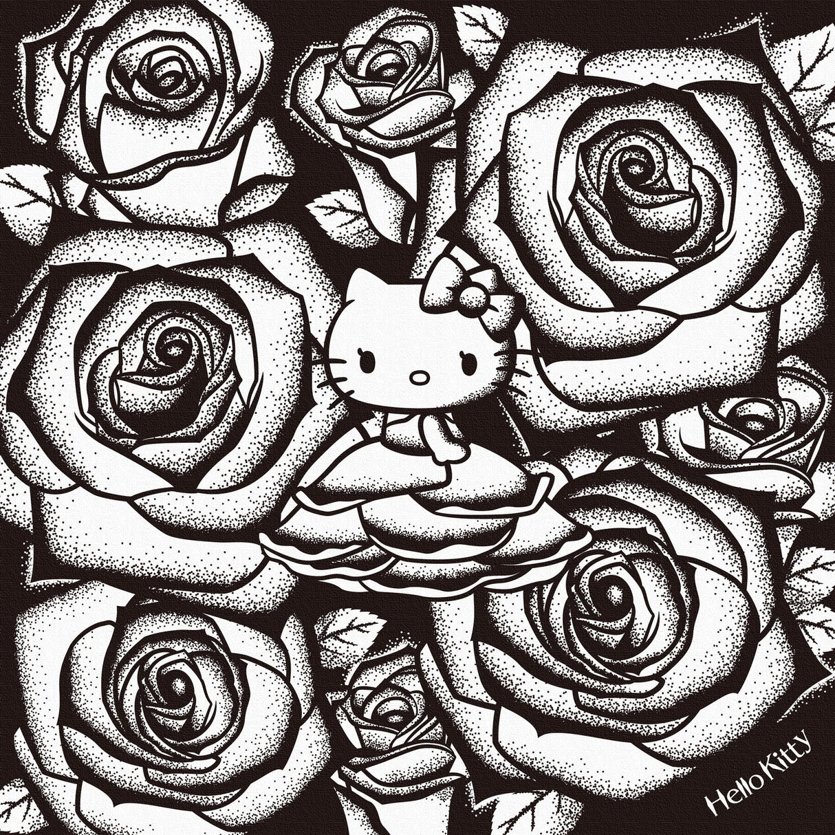 キティちゃんのファブリックパネル インテリア アート 雑貨 kty-0014