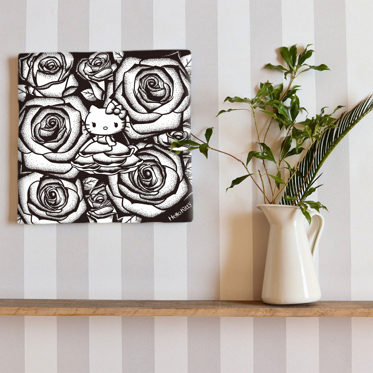 キティちゃんのファブリックパネル インテリア アート 雑貨 kty-0014