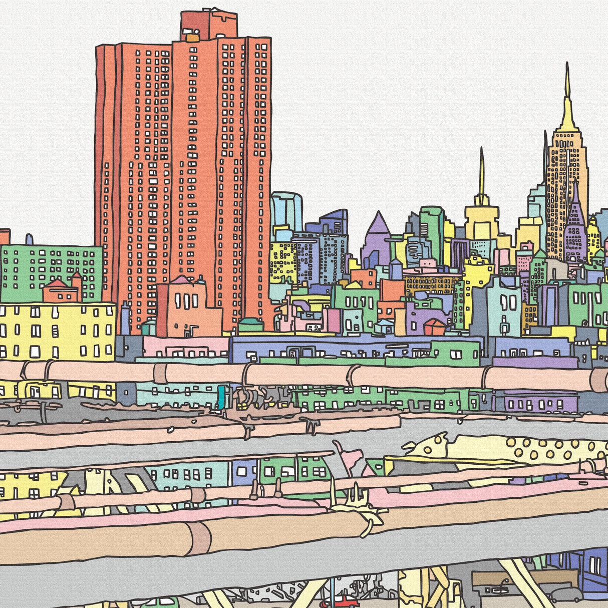 町並みのインテリア小物 アート 雑貨 mic-0003 - ArtDeli. アートパネル専門店