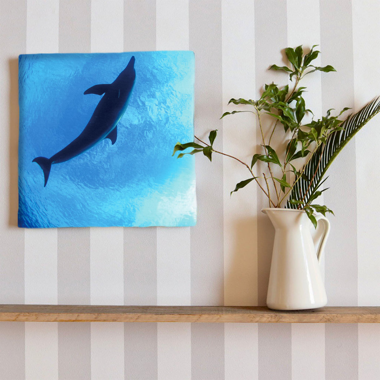 うみカメラマン「むらいさち」のファブリックパネル|イルカ アート 雑貨 mur-0002 - ArtDeli. アートパネル専門店