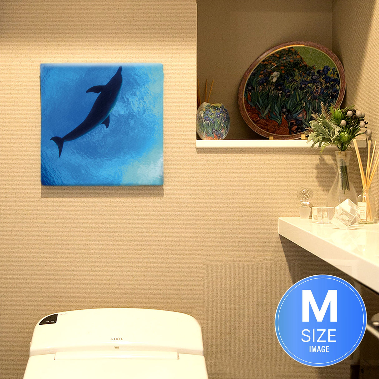 うみカメラマン「むらいさち」のファブリックパネル|イルカ アート 雑貨 mur-0002 - ArtDeli. アートパネル専門店