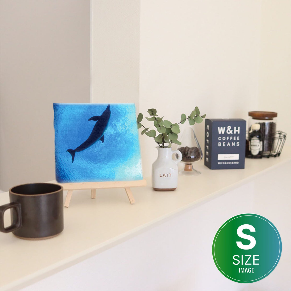 うみカメラマン「むらいさち」のファブリックパネル|イルカ アート 雑貨 mur-0002 - ArtDeli. アートパネル専門店