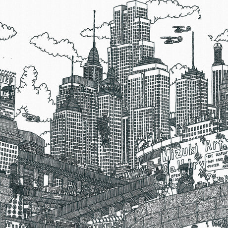 街並みイラストのアートボード インテリア 雑貨 mzk-0001 - ArtDeli. アートパネル専門店