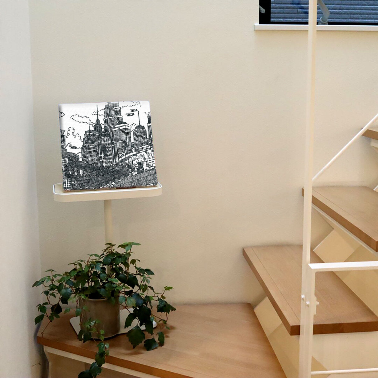 街並みイラストのアートボード インテリア 雑貨 mzk-0001 - ArtDeli. アートパネル専門店