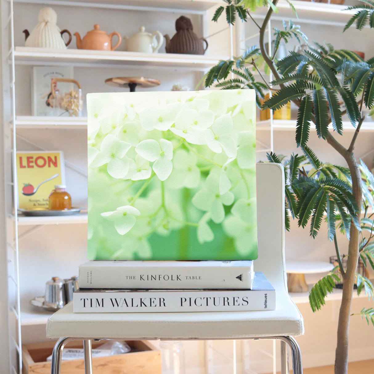 アジサイの壁掛けアート インテリア雑貨 アートパネル キャンバス 花 グリーン nori-2005-001 - ArtDeli. アートパネル専門店