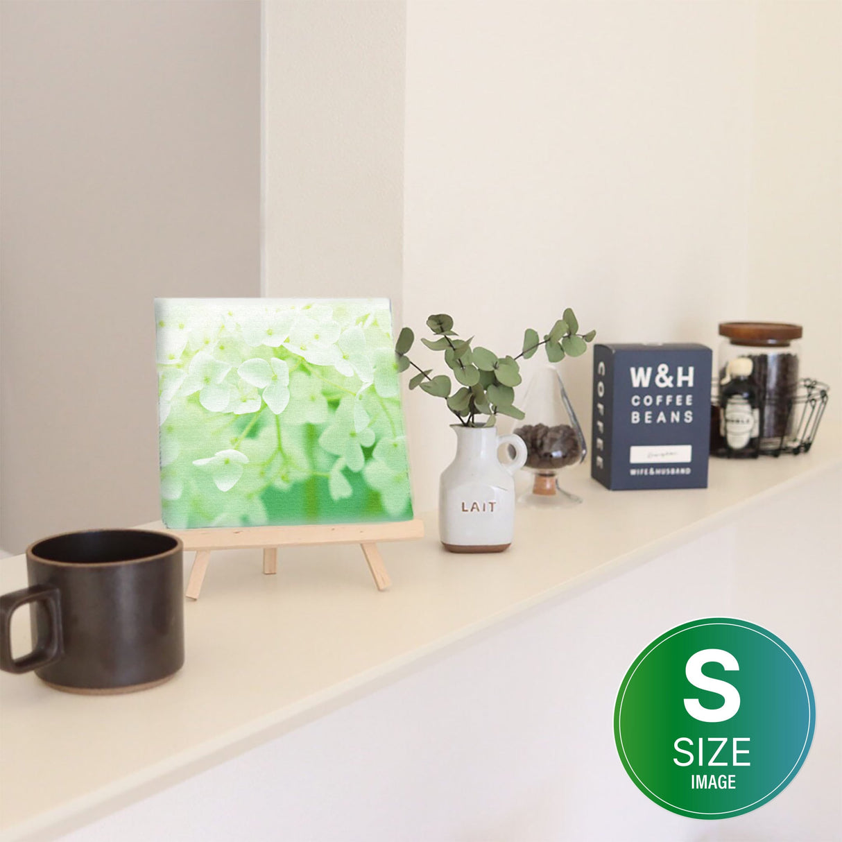 アジサイの壁掛けアート インテリア雑貨 アートパネル キャンバス 花 グリーン nori-2005-001 - ArtDeli. アートパネル専門店