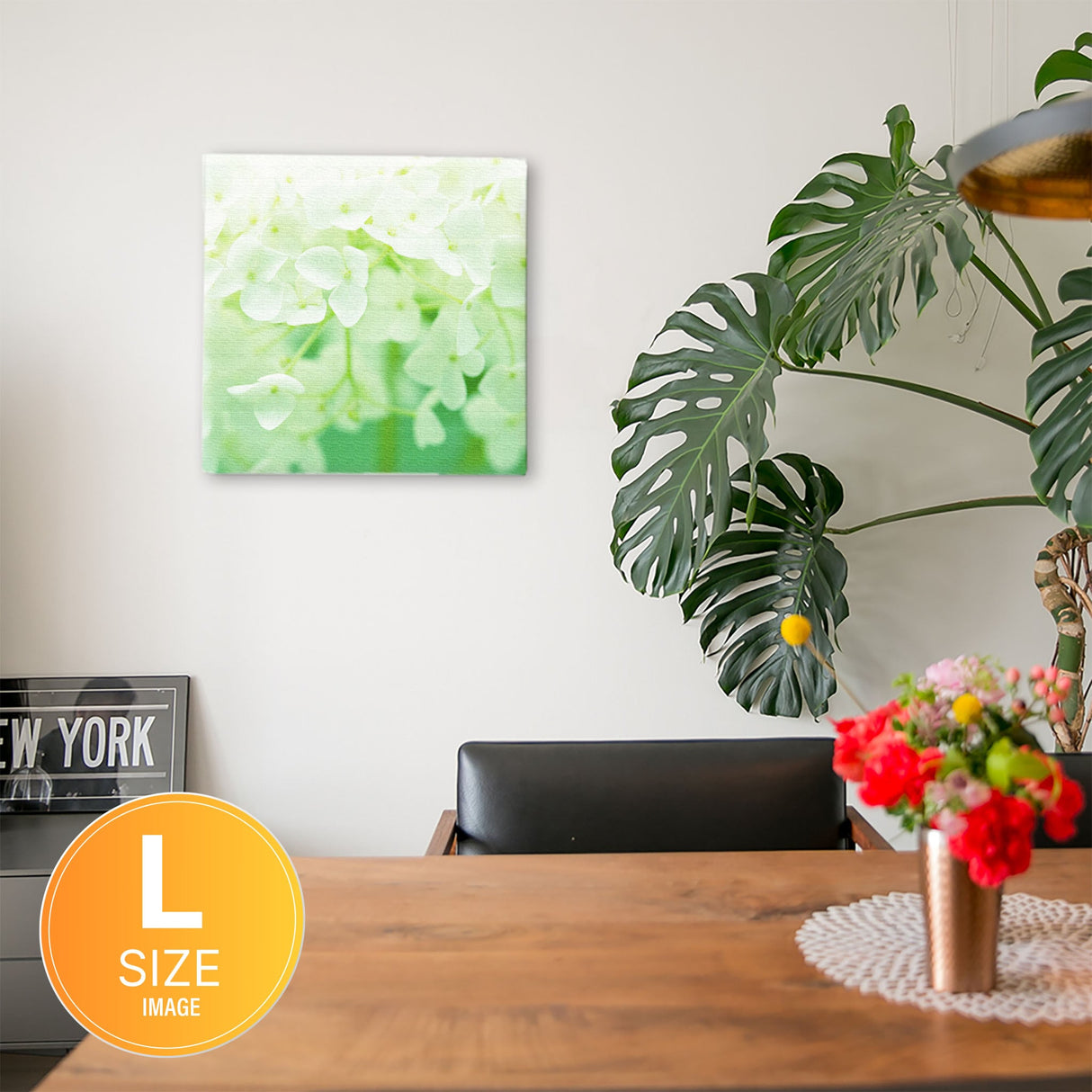 アジサイの壁掛けアート インテリア雑貨 アートパネル キャンバス 花 グリーン nori-2005-001 - ArtDeli. アートパネル専門店