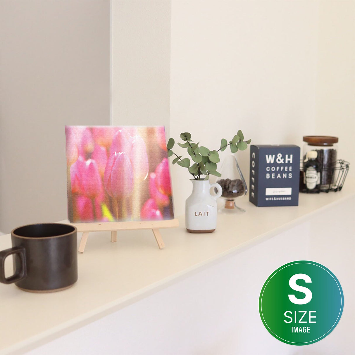 チューリップのファブリックボード インテリア雑貨 アートパネル キャンバス 花 ピンク nori-2005-002 - ArtDeli. アートパネル専門店