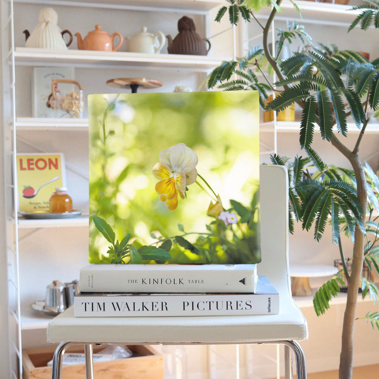 ビオラのアートパネル インテリア雑貨 アートパネル キャンバス 花 グリーン nori-2005-007 - ArtDeli. アートパネル専門店