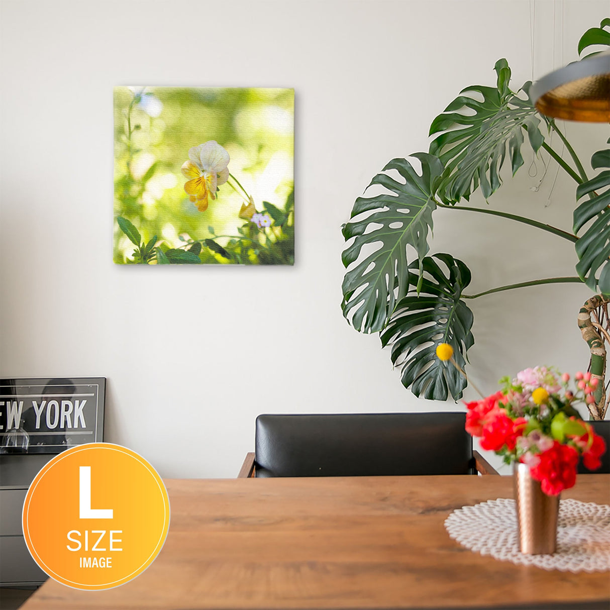 ビオラのアートパネル インテリア雑貨 アートパネル キャンバス 花 グリーン nori-2005-007 - ArtDeli. アートパネル専門店