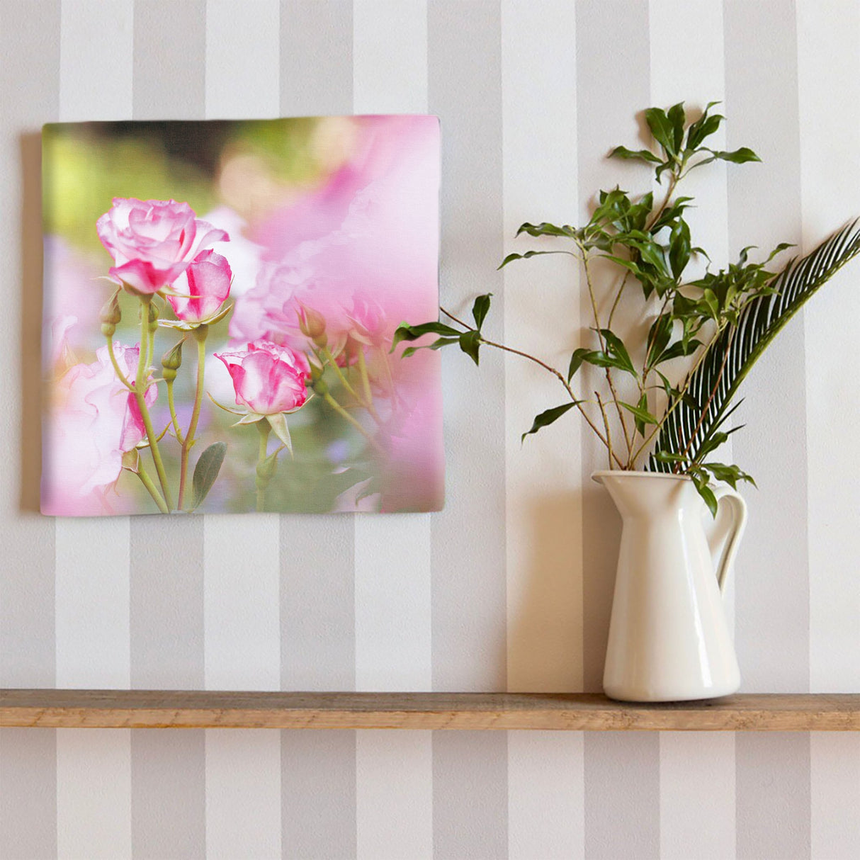バラの壁掛けアート インテリア雑貨 アートパネル キャンバス 花 ピンク nori-2005-008 - ArtDeli. アートパネル専門店