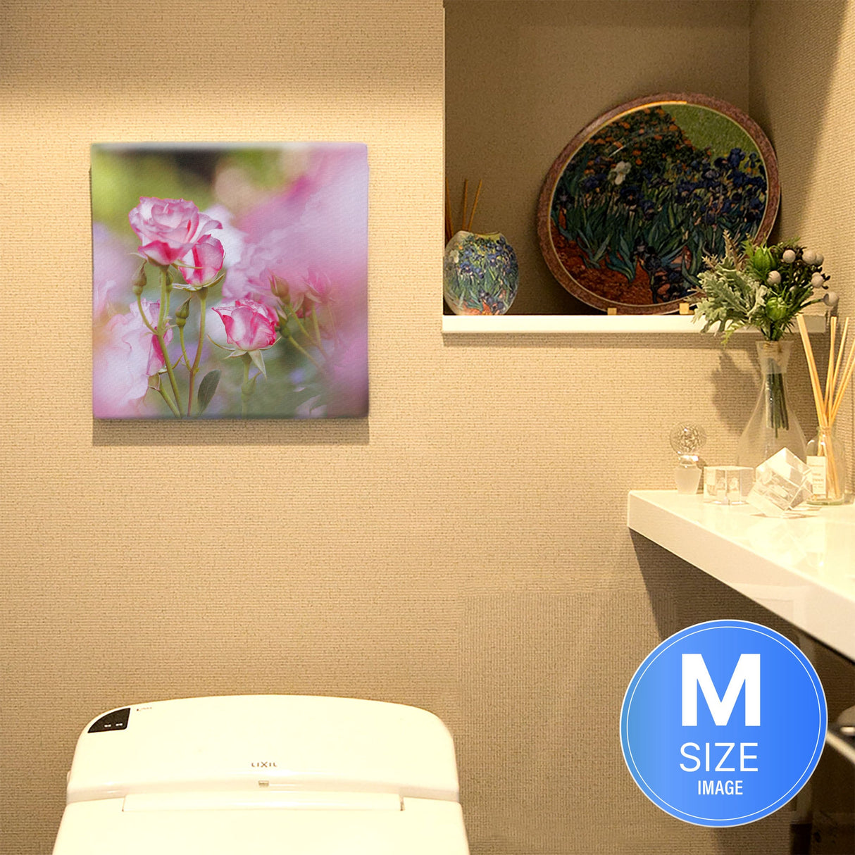 バラの壁掛けアート インテリア雑貨 アートパネル キャンバス 花 ピンク nori-2005-008 - ArtDeli. アートパネル専門店