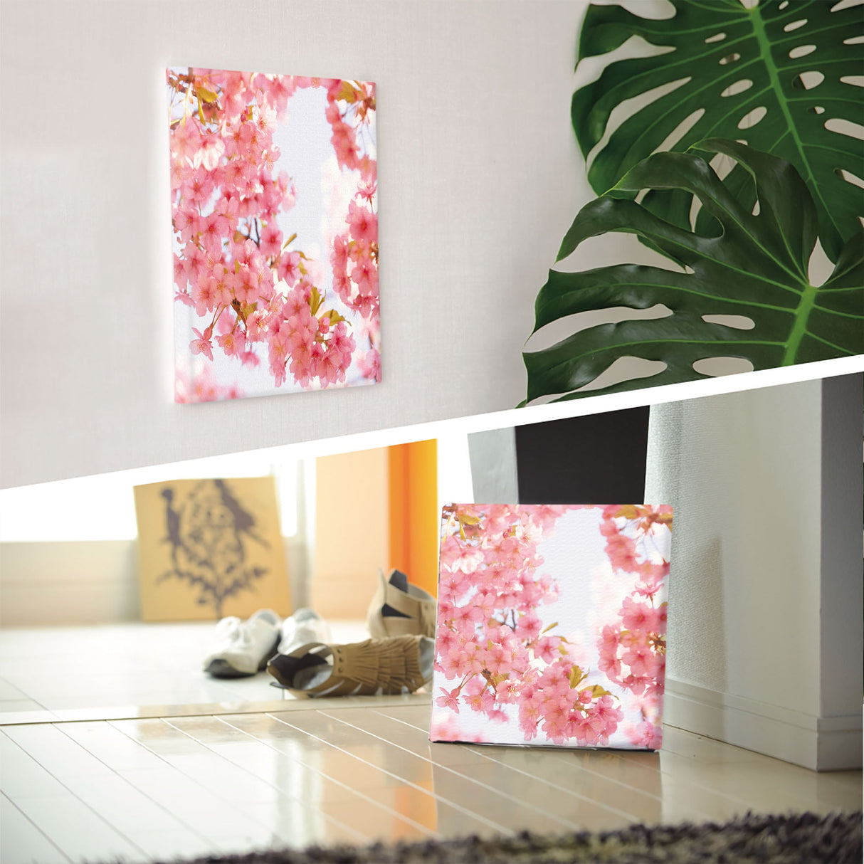 桜のファブリックボード インテリア雑貨 アートパネル キャンバス 花 ピンク nori-2005-010 - ArtDeli. アートパネル専門店