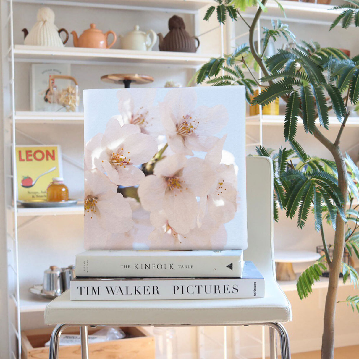 桜のファブリックパネルセット インテリア雑貨 アートパネル キャンバス 花 ホワイト nori-2005-012 - ArtDeli. アートパネル専門店