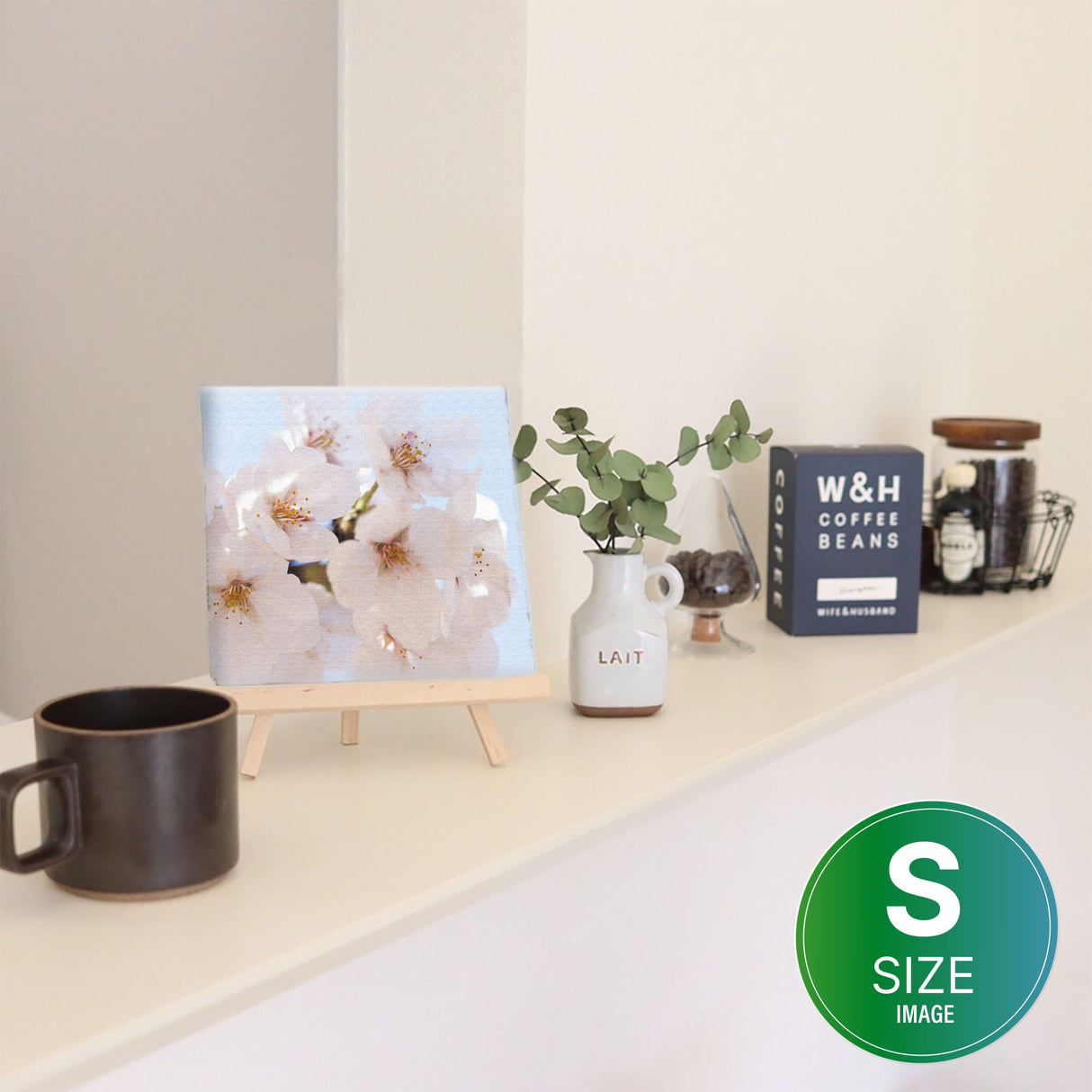 桜のファブリックパネルセット インテリア雑貨 アートパネル キャンバス 花 ホワイト nori-2005-012 - ArtDeli. アートパネル専門店