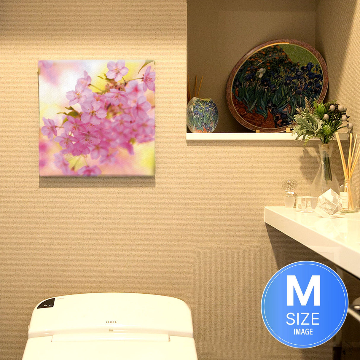 桜のファブリックパネルセット インテリア雑貨 アートパネル キャンバス 花 ピンク nori-2005-014 - ArtDeli. アートパネル専門店