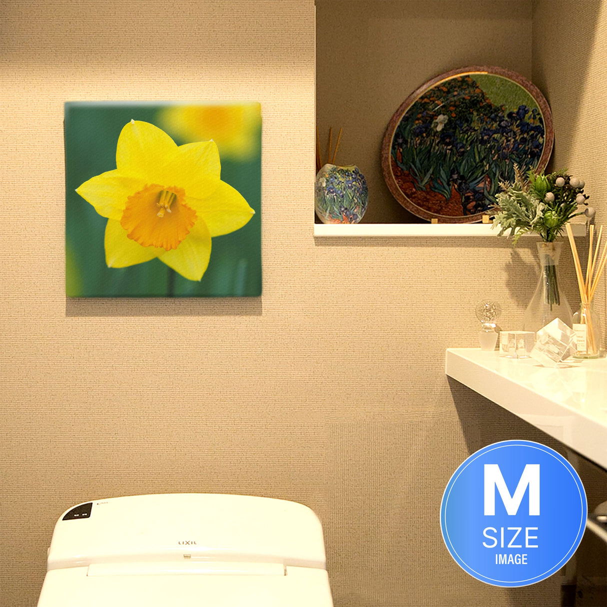 水仙のアートパネルセット インテリア雑貨 アートパネル キャンバス 花 イエロー nori-2005-015 - ArtDeli. アートパネル専門店