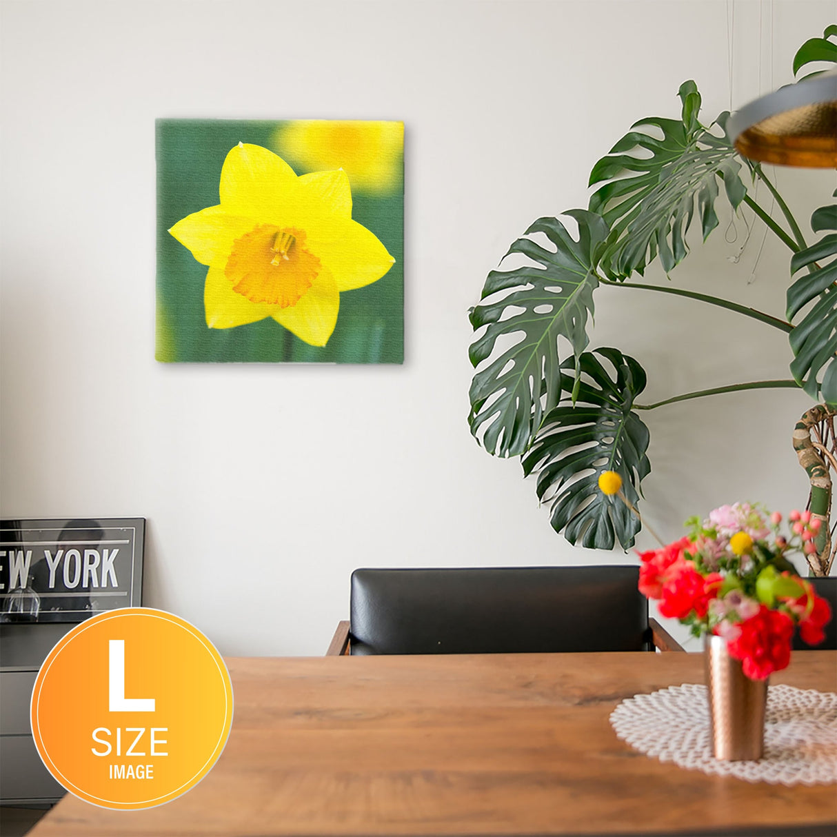 水仙のアートパネルセット インテリア雑貨 アートパネル キャンバス 花 イエロー nori-2005-015 - ArtDeli. アートパネル専門店