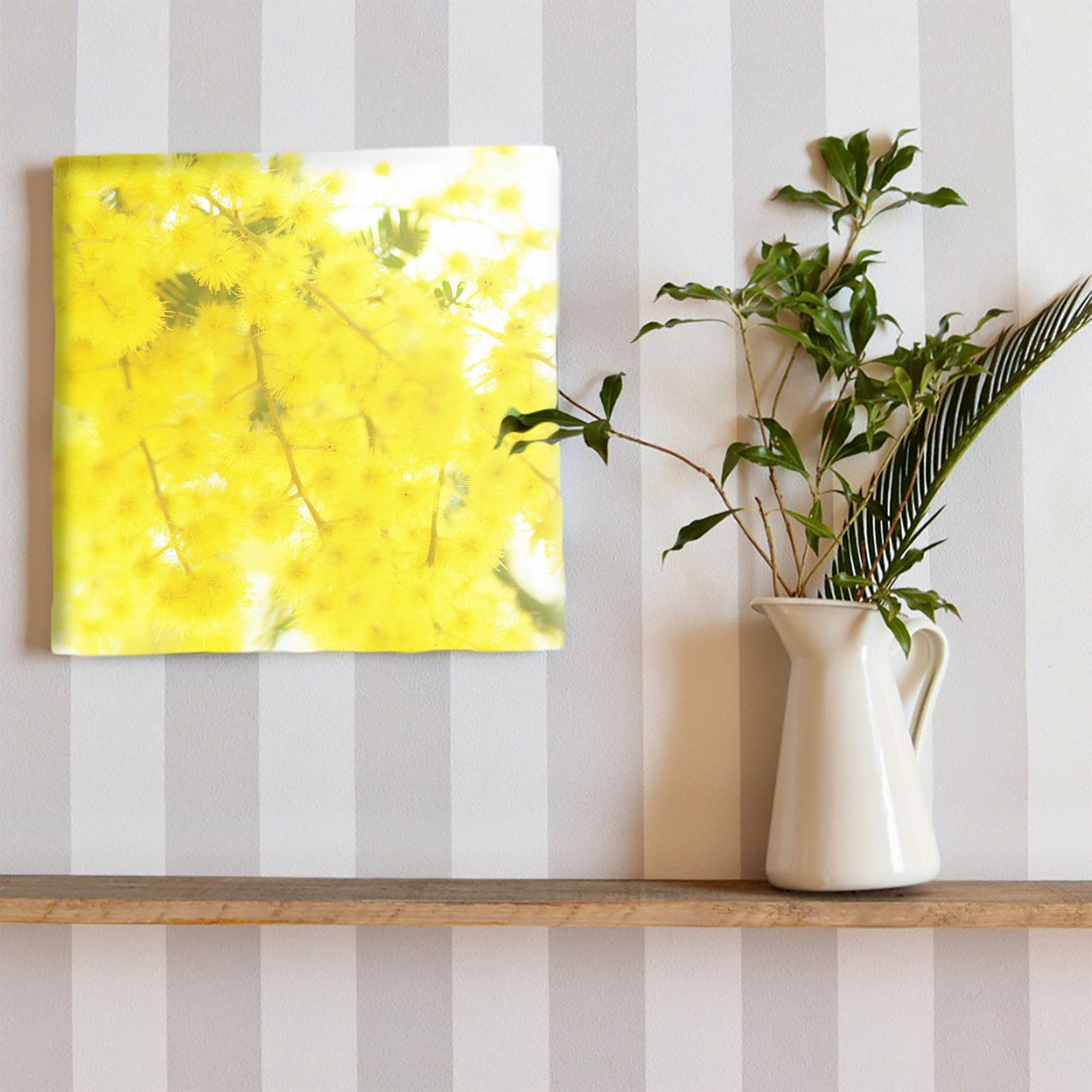 ミモザの壁掛けアートセット インテリア雑貨 アートパネル キャンバス 花 イエロー nori-2005-016 - ArtDeli. アートパネル専門店