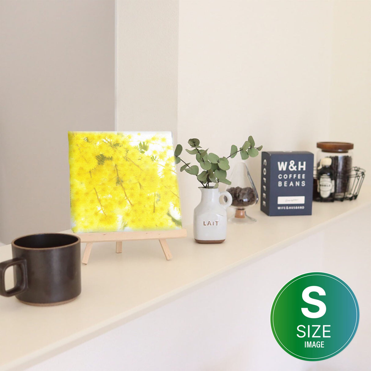 ミモザの壁掛けアートセット インテリア雑貨 アートパネル キャンバス 花 イエロー nori-2005-016 - ArtDeli. アートパネル専門店