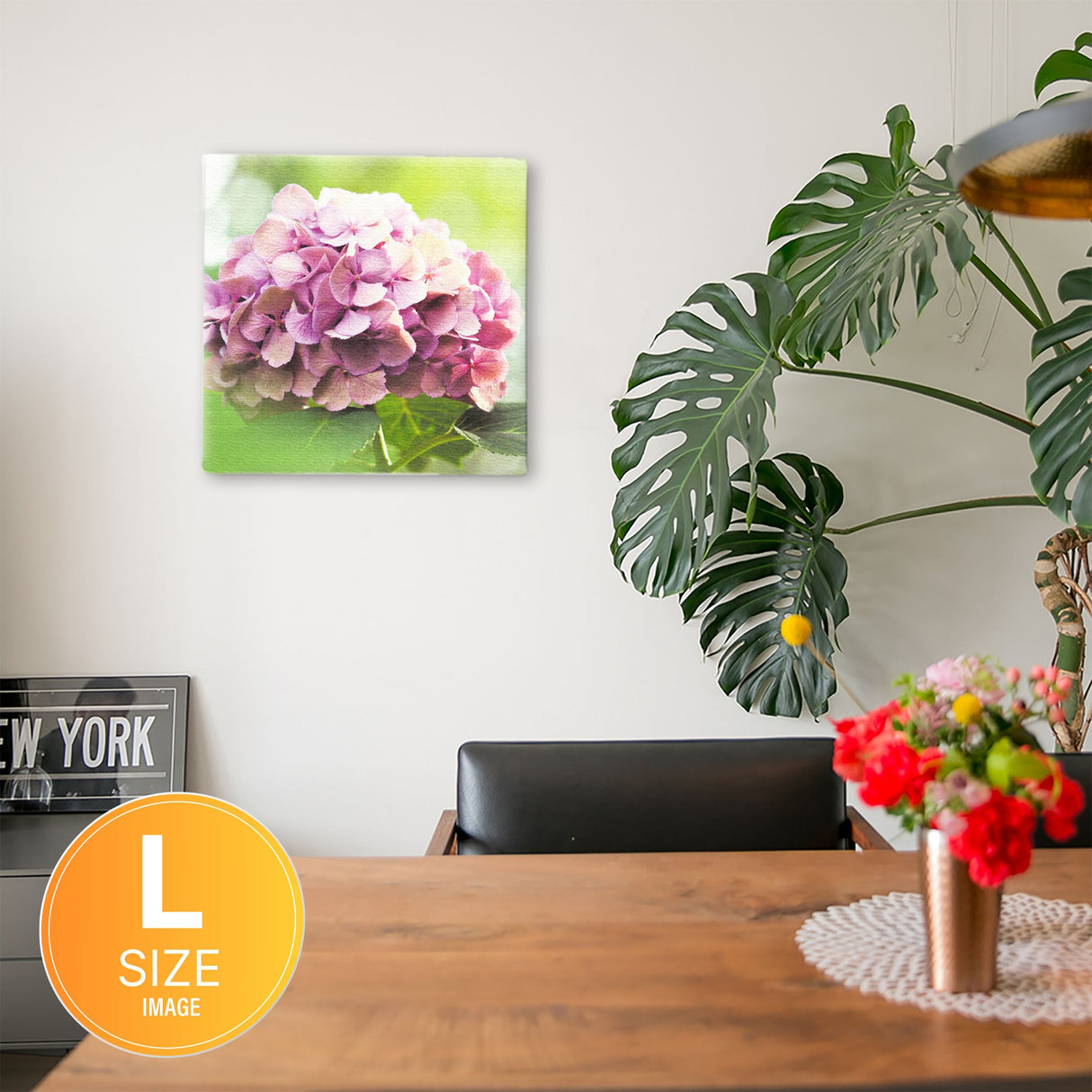 アジサイの壁掛けアートセット インテリア雑貨 アートパネル キャンバス 花 パープル nori-2005-017 - ArtDeli. アートパネル専門店