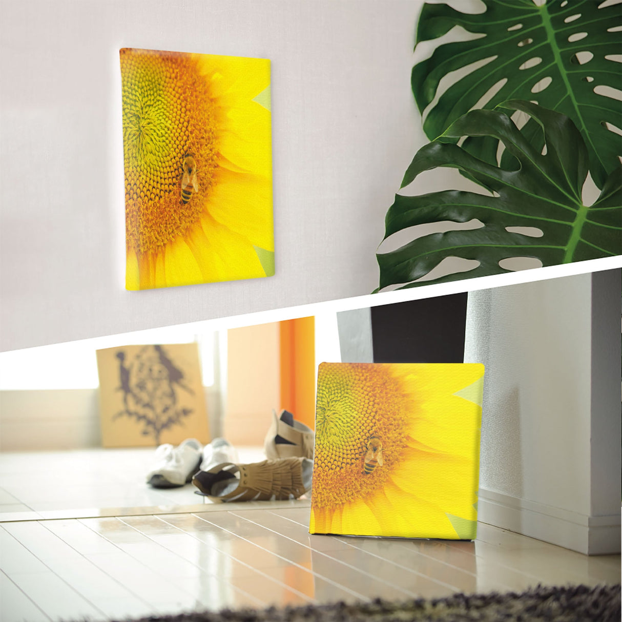 ヒマワリのファブリックパネルセット インテリア雑貨 アートパネル キャンバス 花 イエロー nori-2005-021 - ArtDeli. アートパネル専門店