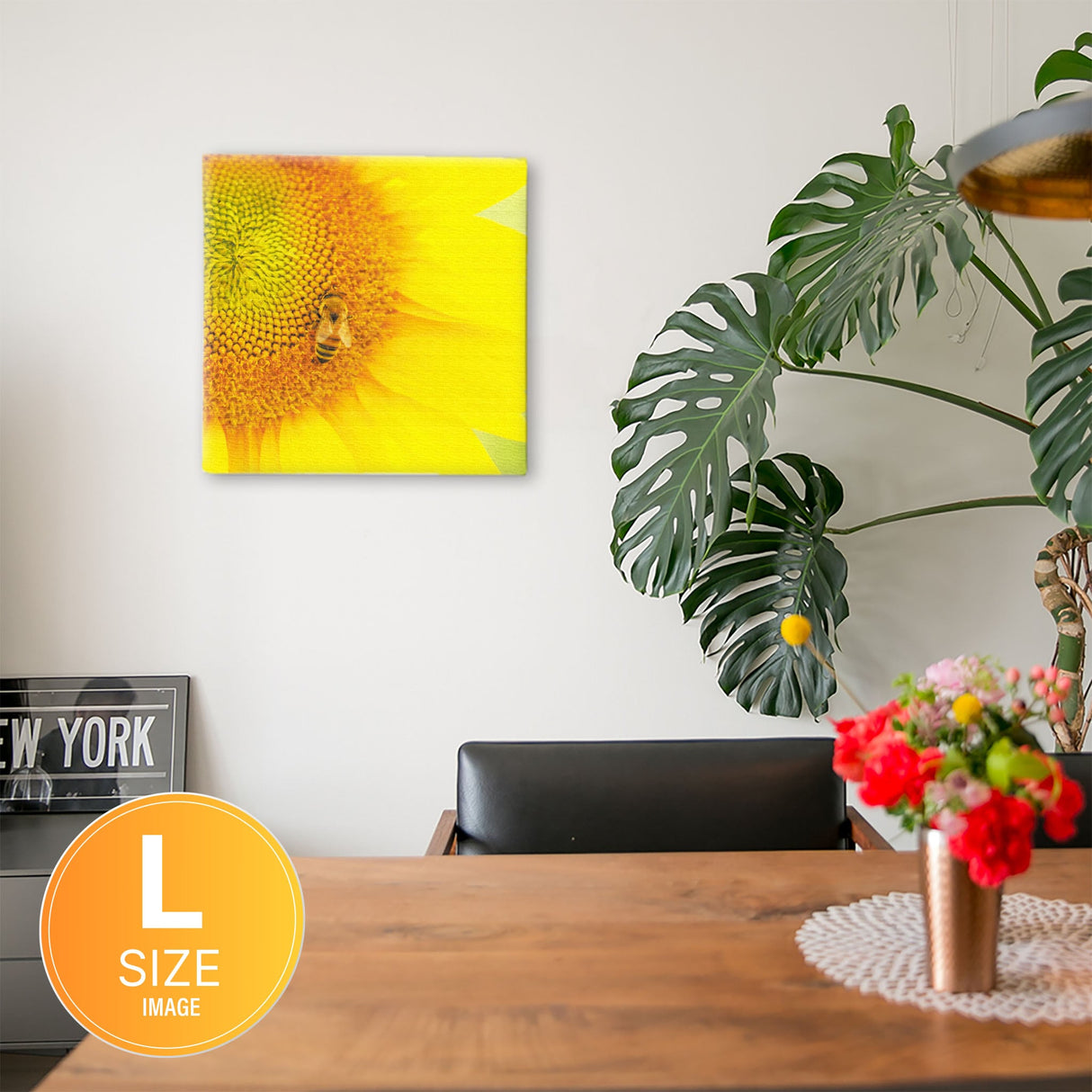 ヒマワリのファブリックパネルセット インテリア雑貨 アートパネル キャンバス 花 イエロー nori-2005-021 - ArtDeli. アートパネル専門店