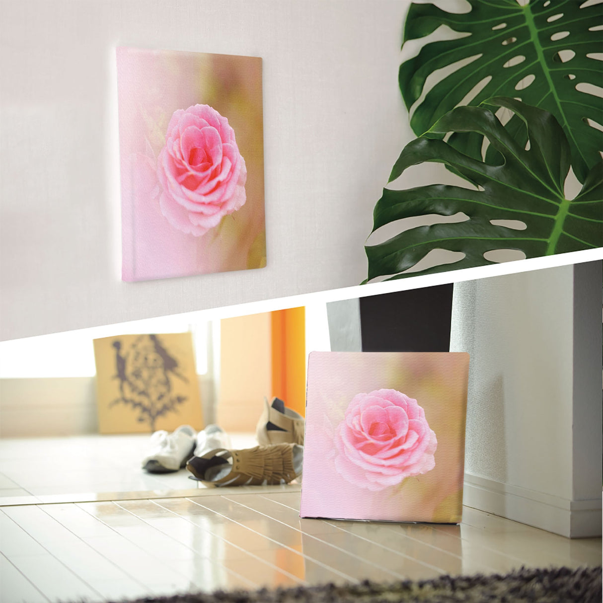 バラの壁掛けアートセット インテリア雑貨 アートパネル キャンバス 花 ピンク nori-2005-024 - ArtDeli. アートパネル専門店