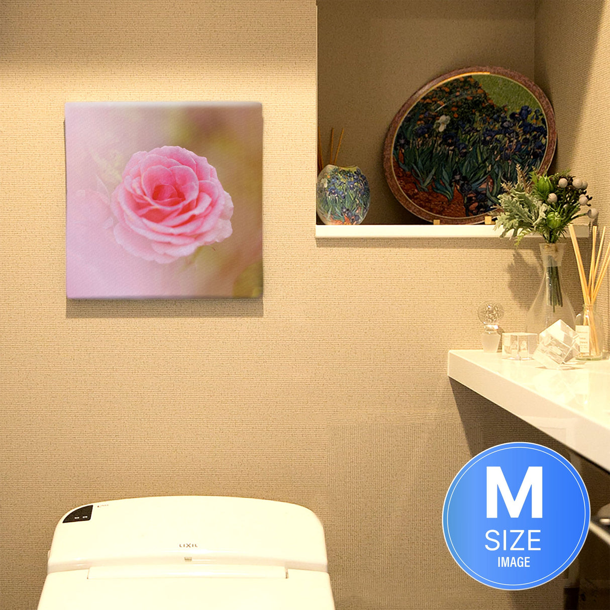 バラの壁掛けアートセット インテリア雑貨 アートパネル キャンバス 花 ピンク nori-2005-024 - ArtDeli. アートパネル専門店
