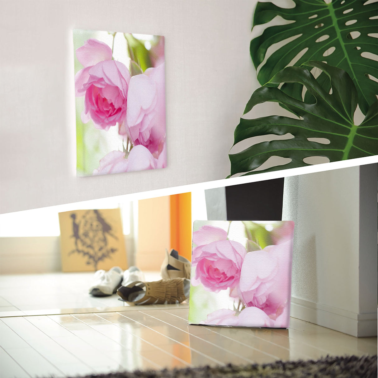 バラのファブリックパネルセット インテリア雑貨 アートパネル キャンバス 花 ピンク nori-2005-027 - ArtDeli. アートパネル専門店